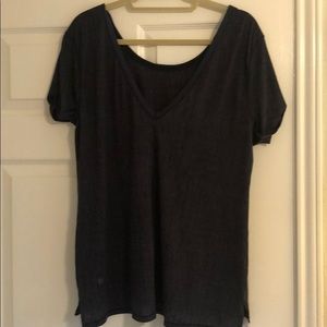Lululemon deep v back tee- navy